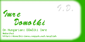 imre domolki business card
